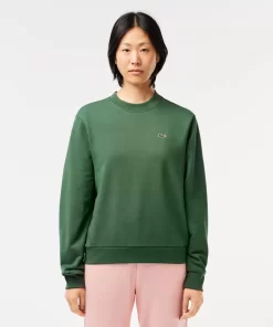 Lacoste Sweatshirts>Damen Jogger-Sweatshirt Aus Ungerautem Fleece Dunkelgrun Smi