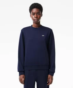 Lacoste Sweatshirts>Damen Jogger-Sweatshirt Aus Ungerautem Fleece Navy Blau 166