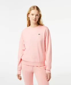 Lacoste Sweatshirts>Damen Jogger-Sweatshirt Aus Ungerautem Fleece Wasserlilie Rosa Kf9