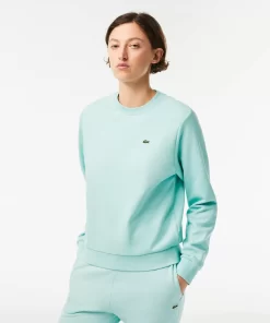 Lacoste Sweatshirts>Damen Jogger-Sweatshirt Aus Ungerautem Fleece Pastille Minzgrun Lgf