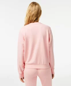 Lacoste Sweatshirts>Damen Jogger-Sweatshirt Aus Ungerautem Fleece Wasserlilie Rosa Kf9