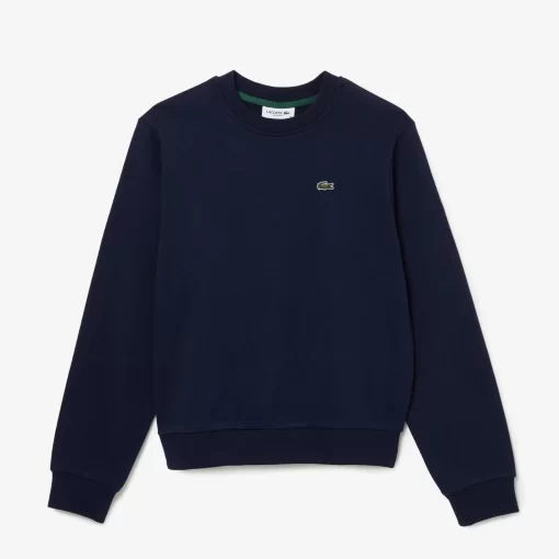 Lacoste Sweatshirts>Damen Jogger-Sweatshirt Aus Ungerautem Fleece Navy Blau 166