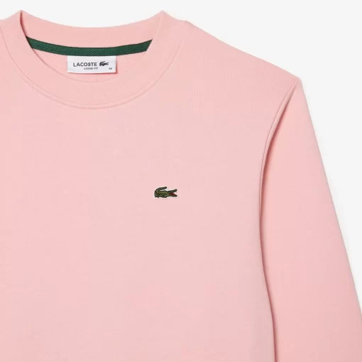 Lacoste Sweatshirts>Damen Jogger-Sweatshirt Aus Ungerautem Fleece Wasserlilie Rosa Kf9