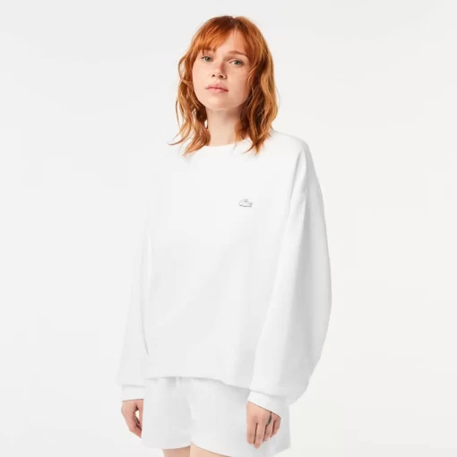 Lacoste Sweatshirts>Damen Jogger-Sweatshirt Mit Aufdruck Hinten Weis 001