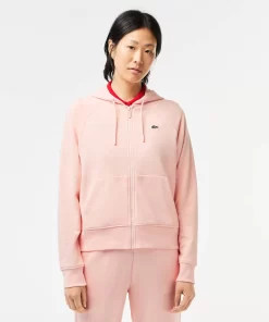 Lacoste Sweatshirts>Damen Jogger-Sweatshirt Mit Kapuze Aus Bio-Fleece Rosa Sfi