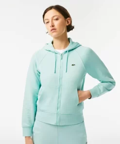 Lacoste Sweatshirts>Damen Jogger-Sweatshirt Mit Kapuze Aus Bio-Fleece Pastille Minzgrun Lgf