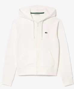 Lacoste Sweatshirts>Damen Jogger-Sweatshirt Mit Kapuze Aus Bio-Fleece Weis 70V