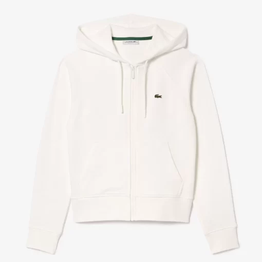 Lacoste Sweatshirts>Damen Jogger-Sweatshirt Mit Kapuze Aus Bio-Fleece Weis 70V