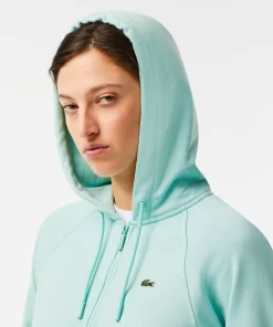 Lacoste Sweatshirts>Damen Jogger-Sweatshirt Mit Kapuze Aus Bio-Fleece Pastille Minzgrun Lgf