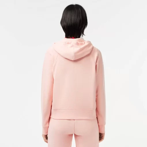 Lacoste Sweatshirts>Damen Jogger-Sweatshirt Mit Kapuze Aus Bio-Fleece Rosa Sfi