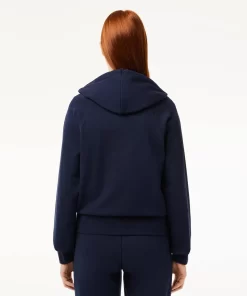 Lacoste Sweatshirts>Damen Jogger-Sweatshirt Mit Kapuze Aus Bio-Fleece Navy Blau 166