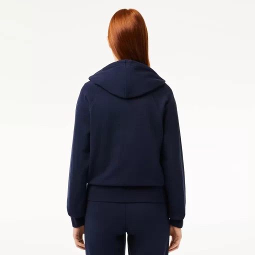 Lacoste Sweatshirts>Damen Jogger-Sweatshirt Mit Kapuze Aus Bio-Fleece Navy Blau 166