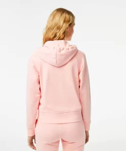 Lacoste Sweatshirts>Damen Jogger-Sweatshirt Mit Kapuze Aus Bio-Fleece Wasserlilie Rosa Kf9