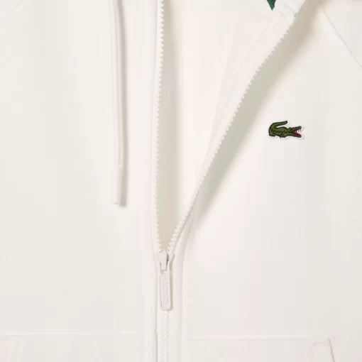 Lacoste Sweatshirts>Damen Jogger-Sweatshirt Mit Kapuze Aus Bio-Fleece Weis 70V