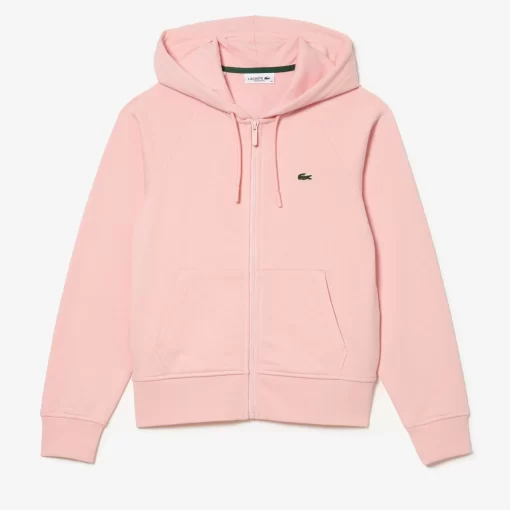 Lacoste Sweatshirts>Damen Jogger-Sweatshirt Mit Kapuze Aus Bio-Fleece Rosa Sfi