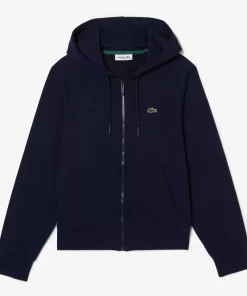 Lacoste Sweatshirts>Damen Jogger-Sweatshirt Mit Kapuze Aus Bio-Fleece Navy Blau 166