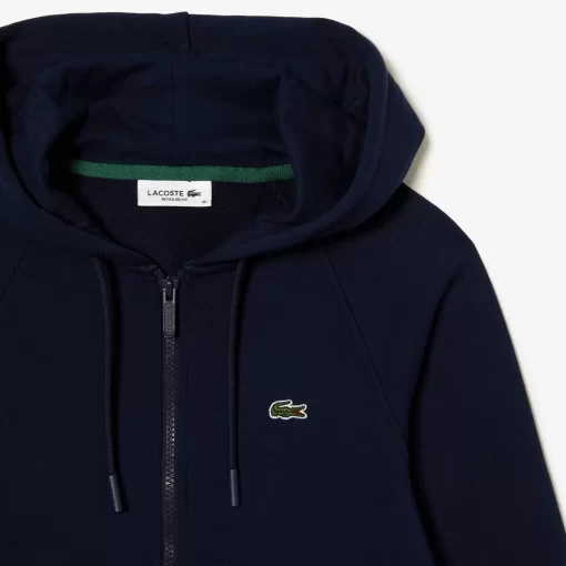 Lacoste Sweatshirts>Damen Jogger-Sweatshirt Mit Kapuze Aus Bio-Fleece Navy Blau 166