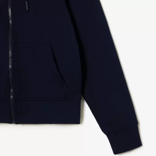 Lacoste Sweatshirts>Damen Jogger-Sweatshirt Mit Kapuze Aus Bio-Fleece Navy Blau 166