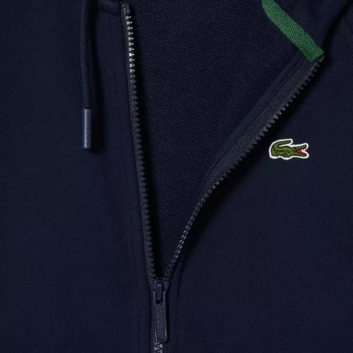 Lacoste Sweatshirts>Damen Jogger-Sweatshirt Mit Kapuze Aus Bio-Fleece Navy Blau 166