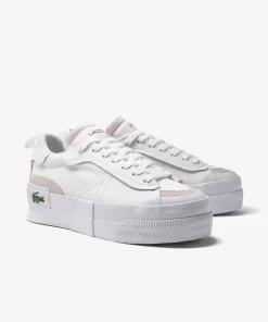 Lacoste Sneakers>Damen L004 Sneakers Aus Textil Mit Colourblock White/White 21G