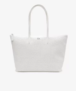 Lacoste Taschen>Damen L.12.12 Grose Perforierte Tote-Bag Farine A56