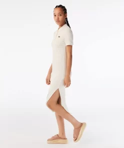 Lacoste Kleider & Röcke>Damen Midi-Kleid Im Polo-Style Weis 70V