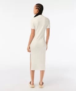 Lacoste Kleider & Röcke>Damen Midi-Kleid Im Polo-Style Weis 70V