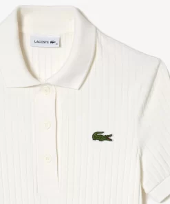 Lacoste Kleider & Röcke>Damen Midi-Kleid Im Polo-Style Weis 70V