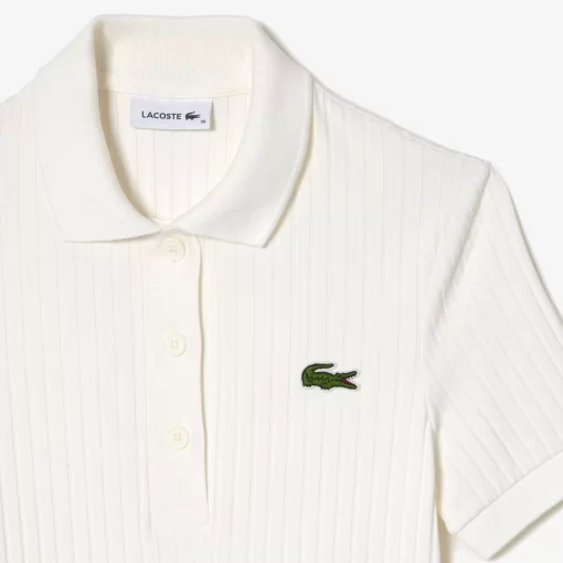 Lacoste Kleider & Röcke>Damen Midi-Kleid Im Polo-Style Weis 70V