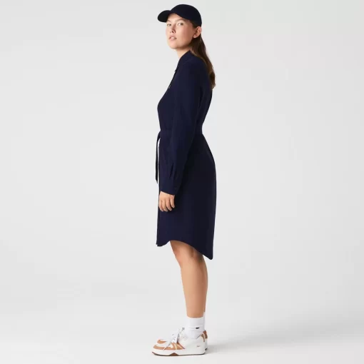 Lacoste Kleider & Röcke>Damen Polokleid Aus Baumwoll-Pique Navy Blau 166