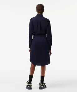 Lacoste Kleider & Röcke>Damen Polokleid Aus Baumwoll-Pique Navy Blau 166