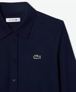 Lacoste Kleider & Röcke>Damen Polokleid Aus Baumwoll-Pique Navy Blau 166