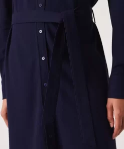 Lacoste Kleider & Röcke>Damen Polokleid Aus Baumwoll-Pique Navy Blau 166