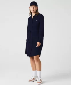 Lacoste Kleider & Röcke>Damen Polokleid Aus Baumwoll-Pique Navy Blau 166