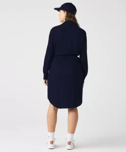 Lacoste Kleider & Röcke>Damen Polokleid Aus Baumwoll-Pique Navy Blau 166