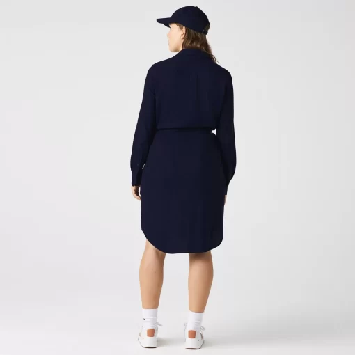 Lacoste Kleider & Röcke>Damen Polokleid Aus Baumwoll-Pique Navy Blau 166