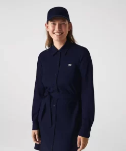 Lacoste Kleider & Röcke>Damen Polokleid Aus Baumwoll-Pique Navy Blau 166