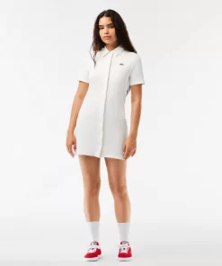 Lacoste Kleider & Röcke>Damen Polokleid Aus Bio-Baumwolle Weis 70V