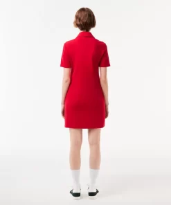 Lacoste Kleider & Röcke>Damen Polokleid Aus Bio-Baumwolle Rot 240