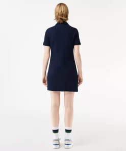 Lacoste Kleider & Röcke>Damen Polokleid Aus Bio-Baumwolle Navy Blau 166