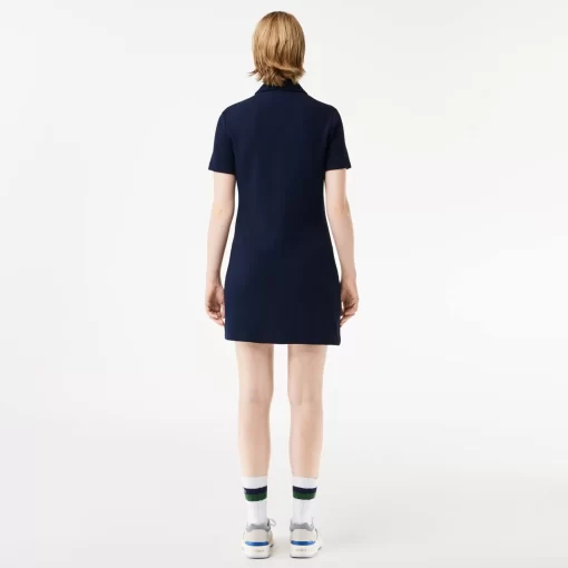 Lacoste Kleider & Röcke>Damen Polokleid Aus Bio-Baumwolle Navy Blau 166