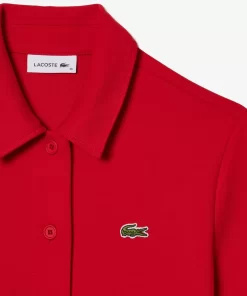 Lacoste Kleider & Röcke>Damen Polokleid Aus Bio-Baumwolle Rot 240