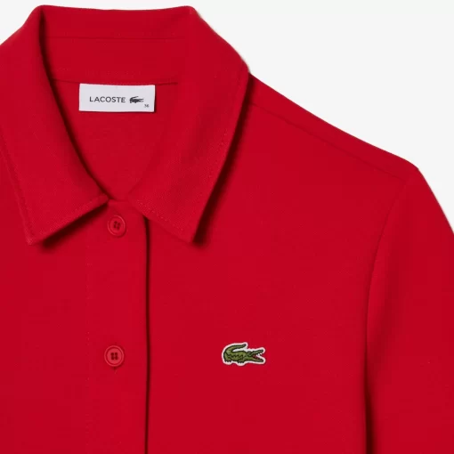 Lacoste Kleider & Röcke>Damen Polokleid Aus Bio-Baumwolle Rot 240