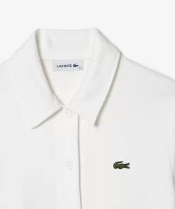 Lacoste Kleider & Röcke>Damen Polokleid Aus Bio-Baumwolle Weis 70V