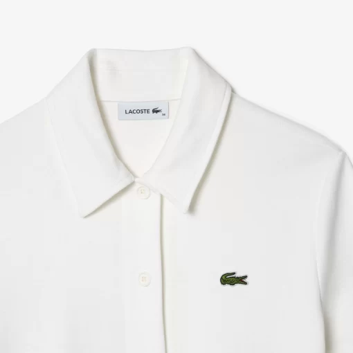 Lacoste Kleider & Röcke>Damen Polokleid Aus Bio-Baumwolle Weis 70V