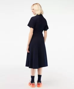 Lacoste Kleider & Röcke>Damen Polokleid Mit Gurt Navy Blau 166