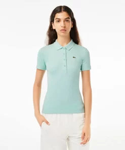 Lacoste Poloshirts>Damen Poloshirt In Slim Fit Aus Bio-Baumwolle Pastille Minzgrun Lgf