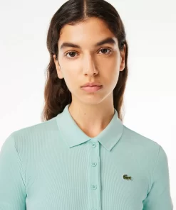 Lacoste Poloshirts>Damen Poloshirt In Slim Fit Aus Bio-Baumwolle Pastille Minzgrun Lgf