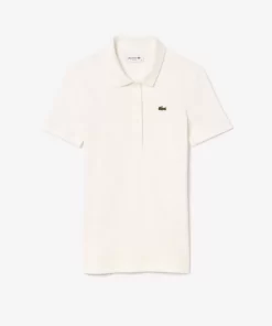 Lacoste Poloshirts>Damen Poloshirt In Slim Fit Aus Bio-Baumwolle Weis 70V