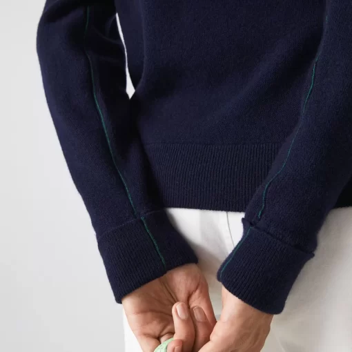 Lacoste Pullover>Damen Pullover Mit V-Ausschnitt Navy Blau 166